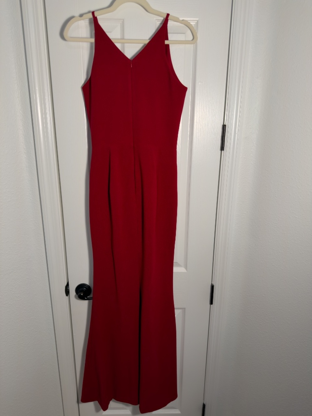 Dress The Population, Bridal, Iris Slit Crepe Gown, Red - Picture 5 of 7
